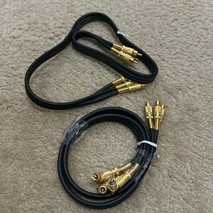 red yellow white audio cable Video heavy duty gold connectors 6ft 2 pcs